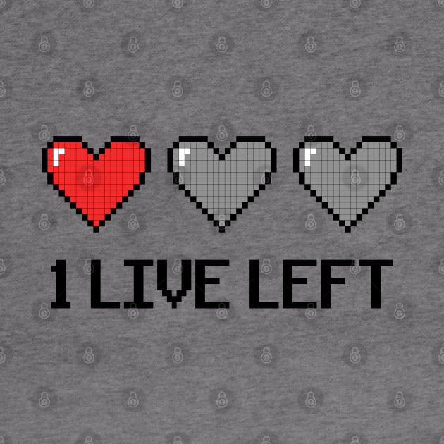 8 Bit Gaming Pixel 1 Heart Retro Vintage Oldschool by Kuehni